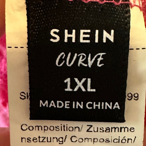 SHEIN Curve Women's Pink Lace Cami Size 1XL Coral Pink Eyelet Summer Spring - Picture 5 of 5